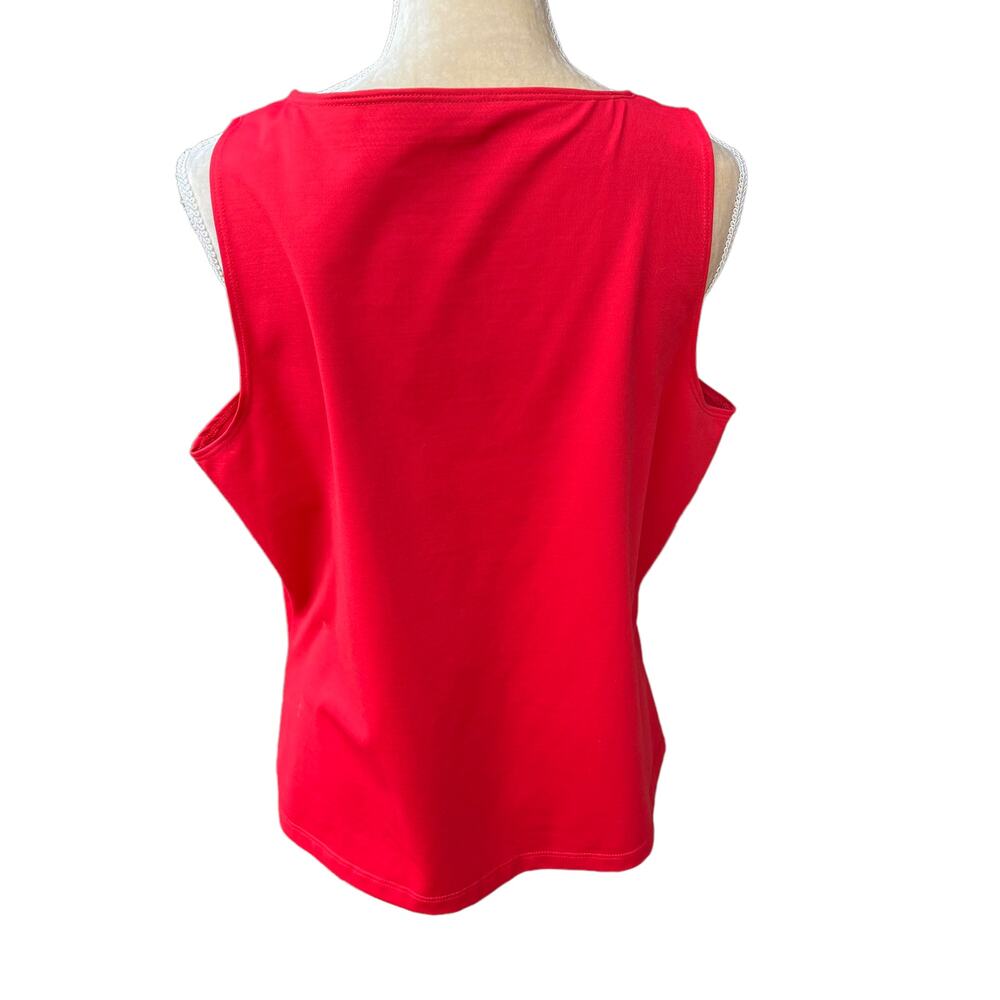 WORTH Red Stretchy Nylon Tank Top Cami EUC Size XL - Picture 4 of 6